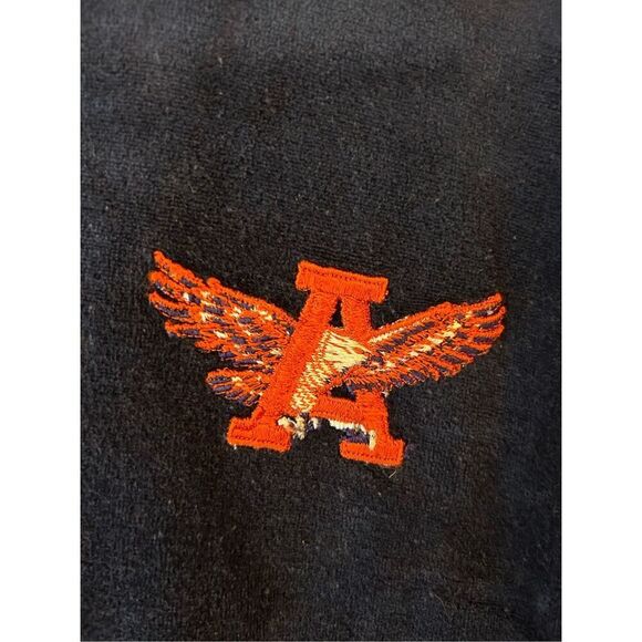 Vintage 70s 80s Auburn University Tigers Velour V-Neck Sweatshirt Gepner Wear US - Picture 4 of 7